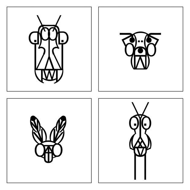 Typography Icons - Bugs, 2019